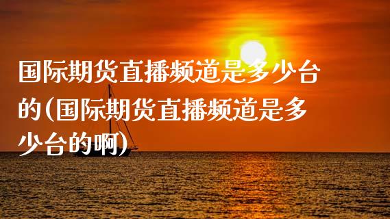 国际期货直播频道是多少台的(国际期货直播频道是多少台的啊)_https://www.yunyouns.com_股指期货_第1张