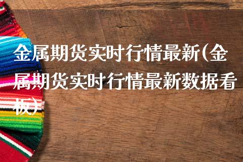 金属期货实时行情最新(金属期货实时行情最新数据看板)_https://www.yunyouns.com_股指期货_第1张