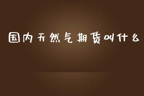 国内天然气期货叫什么_https://www.yunyouns.com_恒生指数_第1张