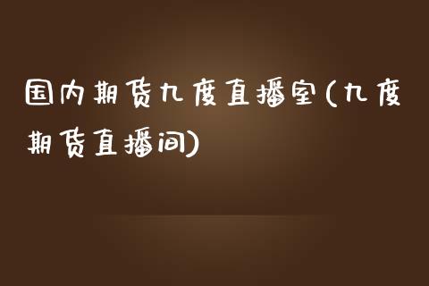 国内期货九度直播室(九度期货直播间)_https://www.yunyouns.com_期货行情_第1张