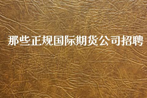 那些正规国际期货公司招聘_https://www.yunyouns.com_股指期货_第1张