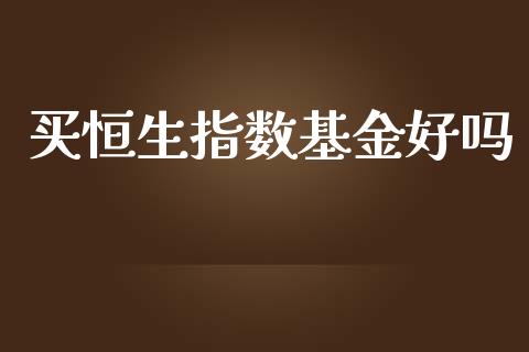 买恒生指数基金好吗_https://www.yunyouns.com_期货直播_第1张