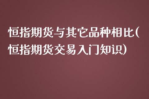 恒指期货与其它品种相比(恒指期货交易入门知识)_https://www.yunyouns.com_股指期货_第1张