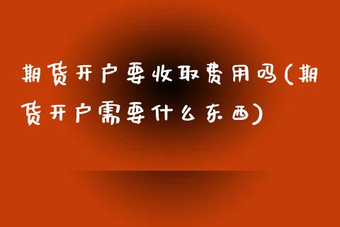 期货开户要收取费用吗(期货开户需要什么东西)_https://www.yunyouns.com_股指期货_第1张