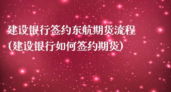 建设银行签约东航期货流程(建设银行如何签约期货)_https://www.yunyouns.com_股指期货_第1张