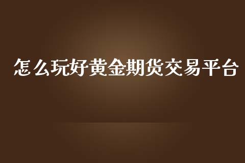 怎么玩好黄金期货交易平台_https://www.yunyouns.com_期货直播_第1张