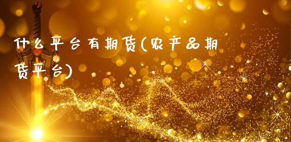 什么平台有期货(农产品期货平台)_https://www.yunyouns.com_股指期货_第1张