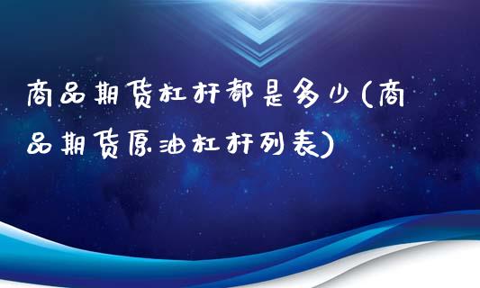 商品期货杠杆都是多少(商品期货原油杠杆列表)_https://www.yunyouns.com_期货直播_第1张