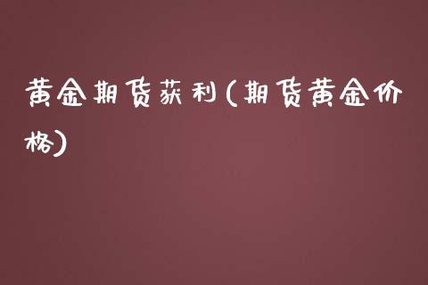 黄金期货获利(期货黄金价格)_https://www.yunyouns.com_恒生指数_第1张