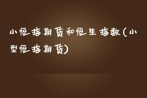 小恒指期货和恒生指数(小型恒指期货)_https://www.yunyouns.com_期货直播_第1张