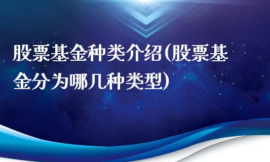 股票基金种类介绍(股票基金分为哪几种类型)_https://www.yunyouns.com_期货直播_第1张