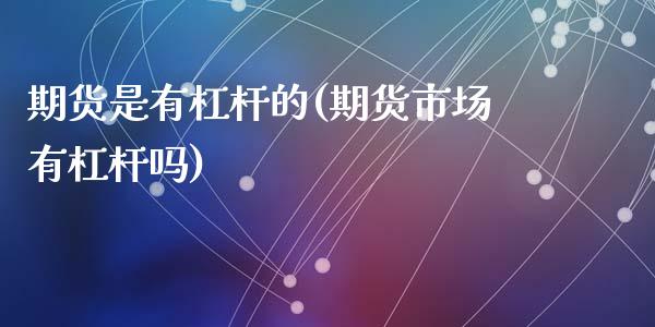 期货是有杠杆的(期货市场有杠杆吗)_https://www.yunyouns.com_期货行情_第1张