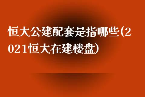 恒大公建配套是指哪些(2021恒大在建)_https://www.yunyouns.com_恒生指数_第1张