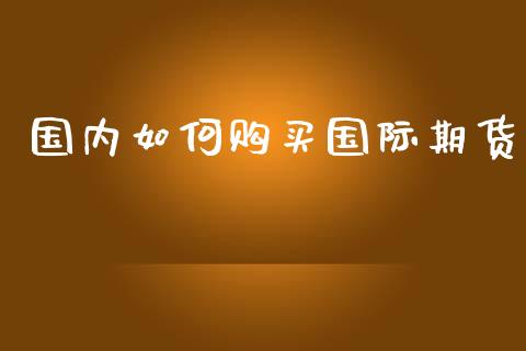 国内如何购买国际期货_https://www.yunyouns.com_期货直播_第1张