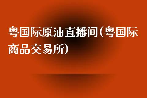 粤国际原油直播间(粤国际商品交易所)_https://www.yunyouns.com_股指期货_第1张