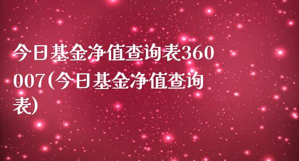 今日基金净值查询表360007(今日基金净值查询表)_https://www.yunyouns.com_恒生指数_第1张