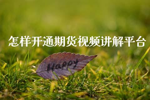 怎样开通期货视频讲解平台_https://www.yunyouns.com_恒生指数_第1张