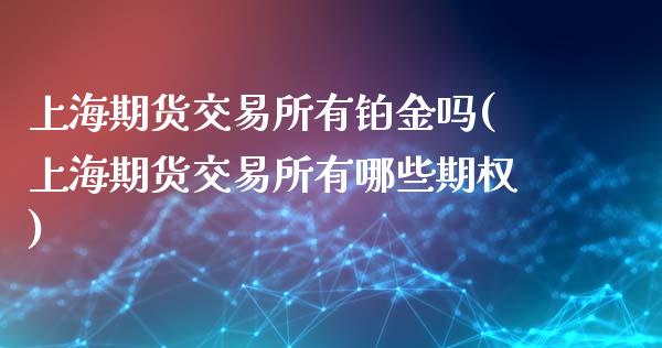 上海期货交易所有铂金吗(上海期货交易所有哪些期权)_https://www.yunyouns.com_期货直播_第1张