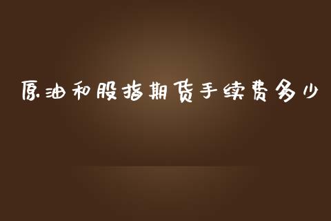 原油和股指期货手续费多少_https://www.yunyouns.com_股指期货_第1张