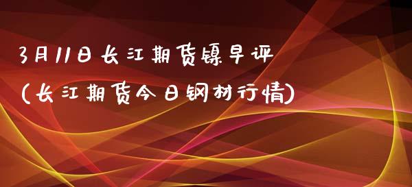 3月11日长江期货镍早评(长江期货今日钢材行情)_https://www.yunyouns.com_股指期货_第1张