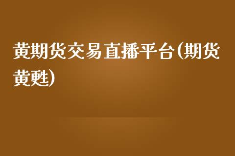 黄期货交易直播平台(期货黄甦)_https://www.yunyouns.com_期货行情_第1张