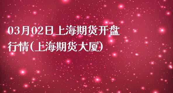 03月02日上海期货开盘行情(上海期货大厦)_https://www.yunyouns.com_期货行情_第1张