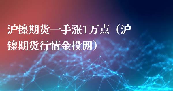 沪镍期货一手涨1万点（沪镍期货行情网）_https://www.yunyouns.com_恒生指数_第1张