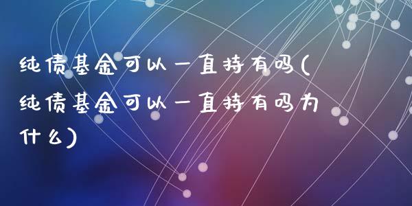 纯债基金可以一直持有吗(纯债基金可以一直持有吗为什么)_https://www.yunyouns.com_期货行情_第1张