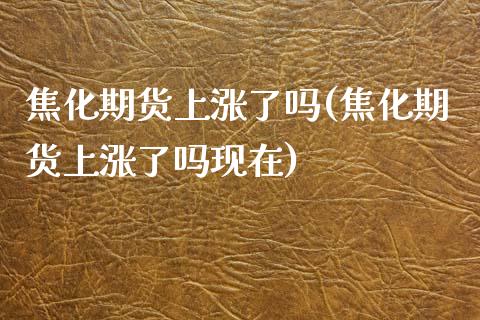 焦化期货上涨了吗(焦化期货上涨了吗现在)_https://www.yunyouns.com_股指期货_第1张