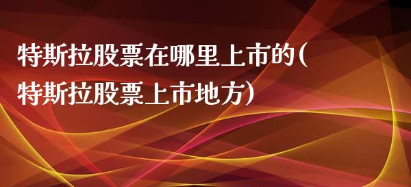 特斯拉股票在哪里上市的(特斯拉股票上市地方)_https://www.yunyouns.com_股指期货_第1张