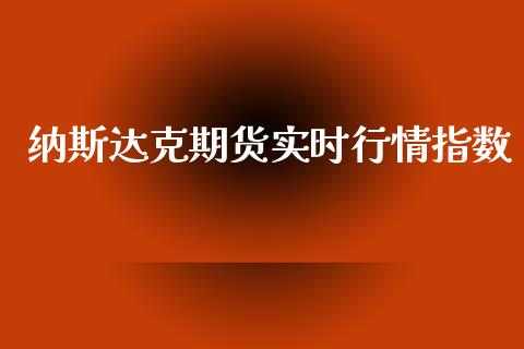 纳斯达克期货实时行情指数_https://www.yunyouns.com_股指期货_第1张