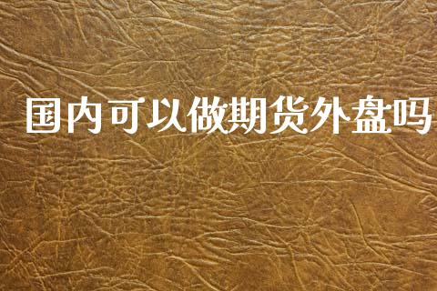 国内可以做期货外盘吗_https://www.yunyouns.com_股指期货_第1张