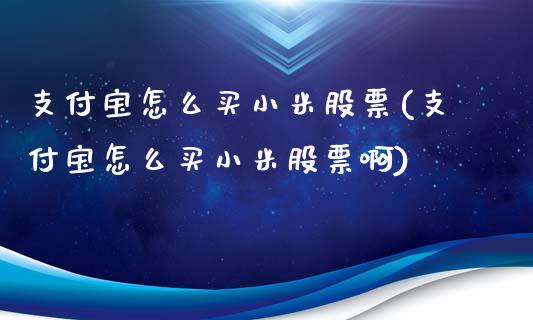 支付宝怎么买小米股票(支付宝怎么买小米股票啊)_https://www.yunyouns.com_期货行情_第1张