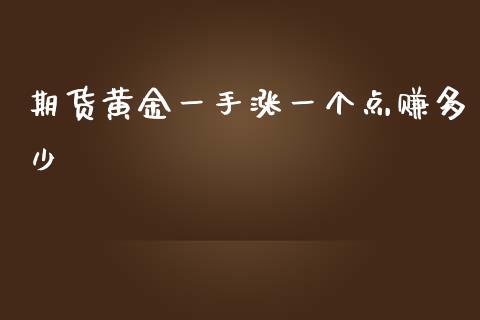 期货黄金一手涨一个点赚多少_https://www.yunyouns.com_期货直播_第1张