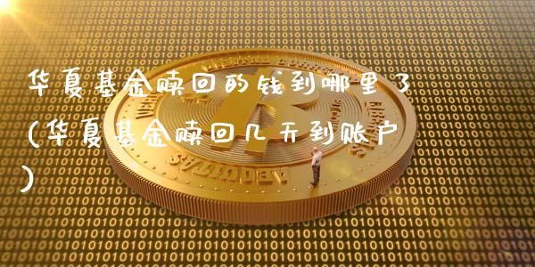 华夏基金赎回的钱到哪里了(华夏基金赎回几天到账户)_https://www.yunyouns.com_恒生指数_第1张