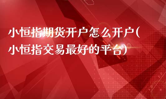 小恒指期货开户怎么开户(小恒指交易最好的平台)_https://www.yunyouns.com_股指期货_第1张