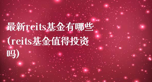 最新reits基金有哪些(reits基金值得投资吗)_https://www.yunyouns.com_恒生指数_第1张