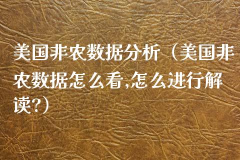 美国非农数据分析（美国非农数据怎么看,怎么进行解读?）_https://www.yunyouns.com_期货行情_第1张