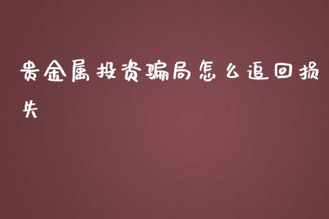 贵金属投资局怎么追回损失_https://www.yunyouns.com_期货直播_第1张