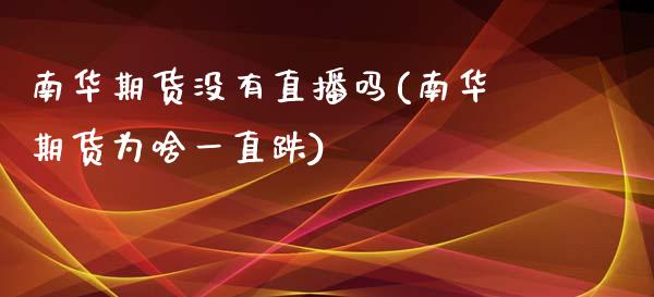 南华期货没有直播吗(南华期货为啥一直跌)_https://www.yunyouns.com_恒生指数_第1张