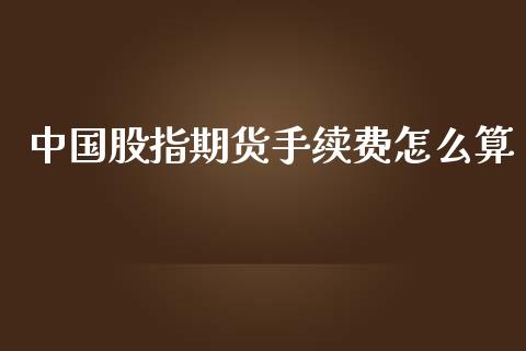 中国股指期货手续费怎么算_https://www.yunyouns.com_恒生指数_第1张