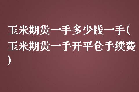 玉米期货一手多少钱一手(玉米期货一手开平仓手续费)_https://www.yunyouns.com_期货直播_第1张