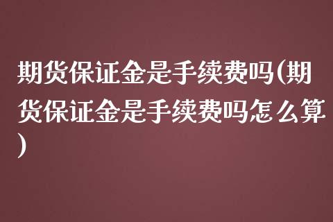 期货保证金是手续费吗(期货保证金是手续费吗怎么算)_https://www.yunyouns.com_期货行情_第1张