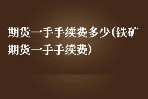 期货一手手续费多少(铁矿期货一手手续费)_https://www.yunyouns.com_股指期货_第1张