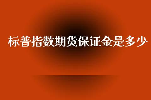 标普指数期货保证金是多少_https://www.yunyouns.com_期货行情_第1张