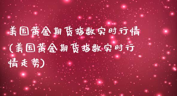 美国黄金期货指数实时行情(美国黄金期货指数实时行情走势)_https://www.yunyouns.com_期货行情_第1张