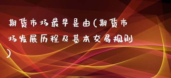 期货市场最早是由(期货市场发展历程及基本交易规则)_https://www.yunyouns.com_股指期货_第1张