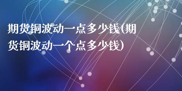 期货铜波动一点多少钱(期货铜波动一个点多少钱)_https://www.yunyouns.com_股指期货_第1张