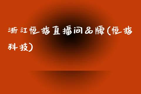 浙江恒指直播间品牌(恒指科技)_https://www.yunyouns.com_恒生指数_第1张