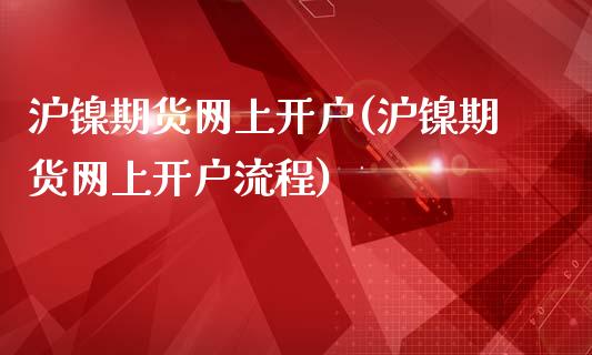 沪镍期货网上开户(沪镍期货网上开户流程)_https://www.yunyouns.com_恒生指数_第1张